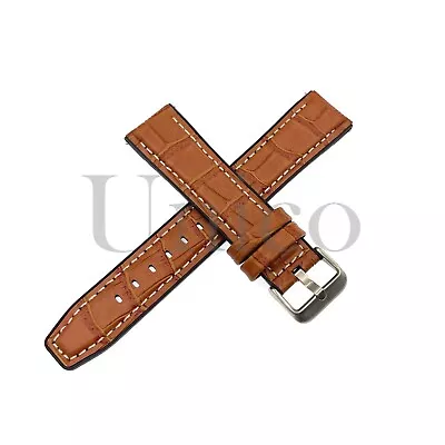 20 22 MM LBN/WT Leather Alligator Watch Strap Band Quick Release Fits For Timex • $13.99