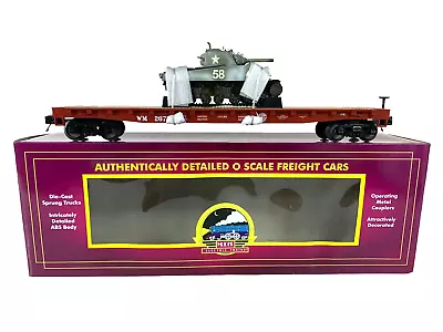 20-98915 MTH Western Maryland (#2675)  Flat Car W/M4 Sherman Tank • $109.95