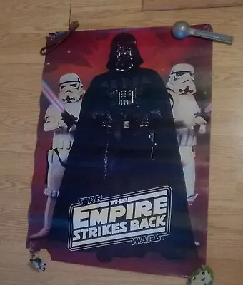 Original 1980 Star Wars The Empire Strikes Back Movie Poster Darth Vader Trooper • $89.99