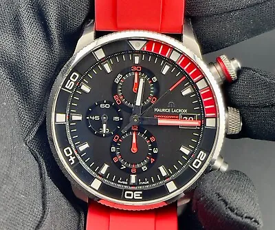 Maurice Lacroix Pontos S Supercharged 48mm Black/Red Automatic Chronograph Set • $2598