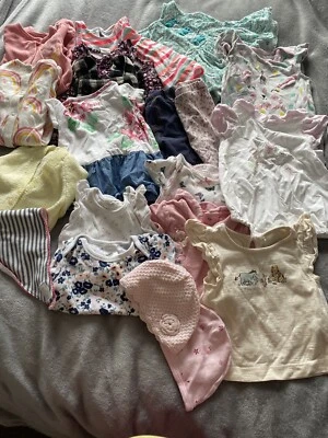 £3.49 • Buy Baby Girls Bundle Of Clothes  20 Pieces 0 To 3 Months