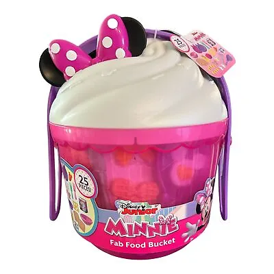 New Just Play Disney Junior Minnie Mouse Fab Food Bucket With Carry Handle • $22