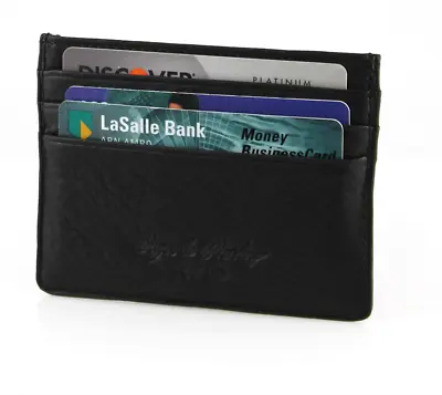2x Black LEATHER Thin Small Flat Men Wallet Front Pocket ID Case 6 Card Holder • $12.91