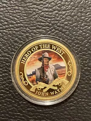 John Wayne 24k Gold Plated Proof Coin Hero Of The West • $20