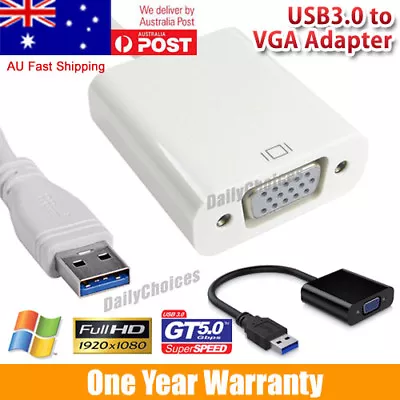 USB 3.0 To VGA Multi-Display Adapter Converter External Video Graphic Card • $10.89