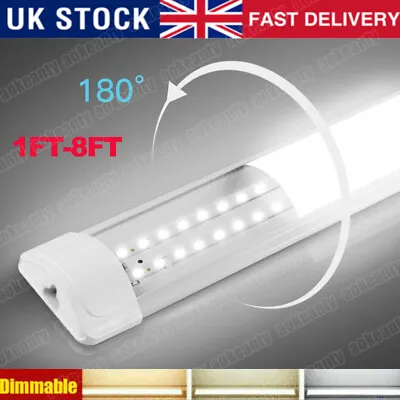 6FT LED Strip Lights Batten Tube Light Office Shop Garage Ceiling Lamp Dimmable • £6.68