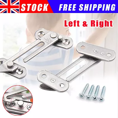 1 Pair UPVC Window Restrictor Child Lock Safety Catch Window Opening Restrict • £5.45