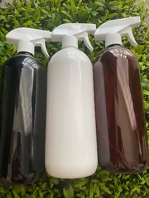 Black White & Amber Spray Bottles Reusable PET 1 Litre • $12