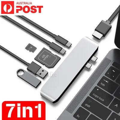 $26.95 • Buy 7in1 USB-C Type C HD Output 4K HDMI USB 3.0 Adapter SD TF CARD HUB MacBook Pro