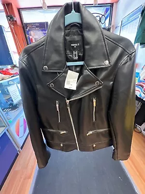 Forever21 - Faux Leather Moto Jacket / Size M / Black • $34.95