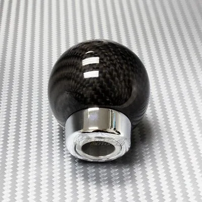 100% Real Carbon Fiber Ball Manual MT Gear Stick Shifter Shift Knob Universal 4 • $23.88