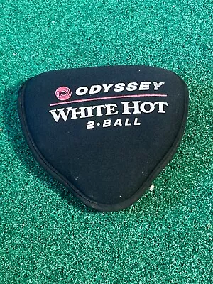 ODYSSEY 2-BALL WHITE HOT MALLET PUTTER HEADCOVER - Black Vintage Cover GREAT • $12.95