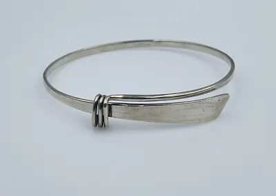 Ed Levin Vintage Sterling Silver Modernist Bangle Bracelet • $250