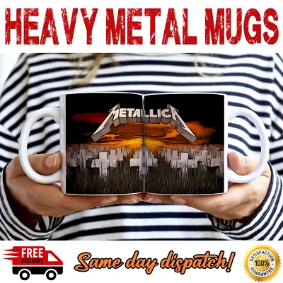 £13.99 • Buy Best Heavy Metal Bands Mug Rock Music Logo Fan Metallica AC DC Dad Gift Birthday