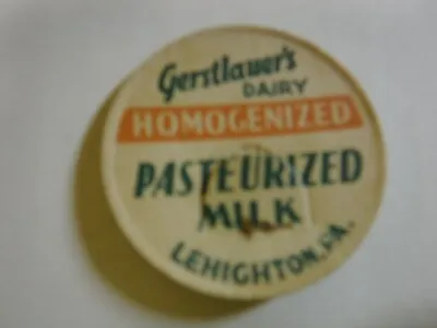 1 Lot Of 3x Vintage Gerstlauer's Dairy Milk Bottle Cap Lehighton PA • $5