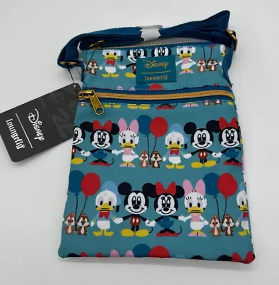 Loungefly Disney Mickey Mouse & Friends Passport Crossbody Travel Bag • $19.95