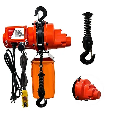 Electric Chain Hoist 1100lbs Winch 10Ft Wired Remote Control • $531.99