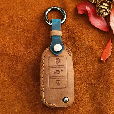 For VW Jetta MK6 MK5 POLO Golf GTI Beetle Passat Leather Key Case Cover Fob Bag • $14.50