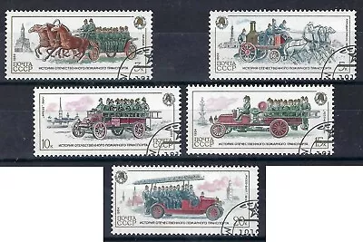 Russia - 1984 5v. CTO NH Fire Fighters Coaches Carriages Horses Uniforms • $1.99