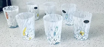 6 Murano Millefiori  Tumbler Drinking Art Glasses Hand Blown New Made In Italy • $145