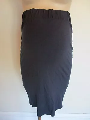 Next Maternity Navy Blue Over Or Under Bump Stretch Pencil Work Skirt Size 10 • £3.40