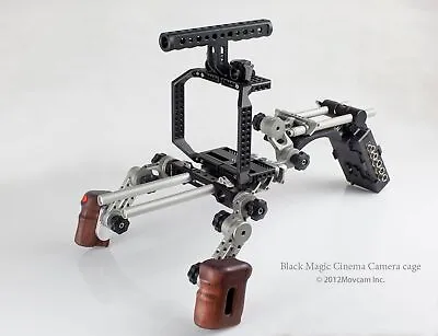 Movcam BMCC Shoulder Rig Black Magic Cinema Camera Cage Handle Battery Grip • $1488