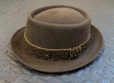 Vintage Caxton Pork Pie Felt Hat !!! 7 1/8 Jack Lipton Boston Porkpie Brown Tan • $47