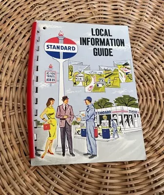 Vintage Standard Oil Porcelain Gas Station Local Information Guide Sign Pump • $39.99