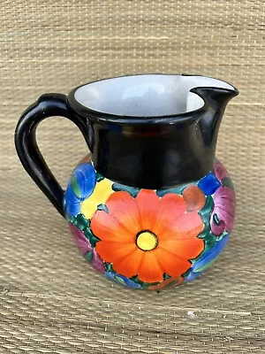 Vintage J Mrazek Floral Hand Painted Pitcher Czech Jug 5” Tall • $59