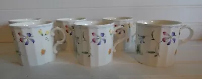 Mikasa Maxima Sorrento Fine China Coffee/Tea Cup 6 Pieces Set Flowers • $38