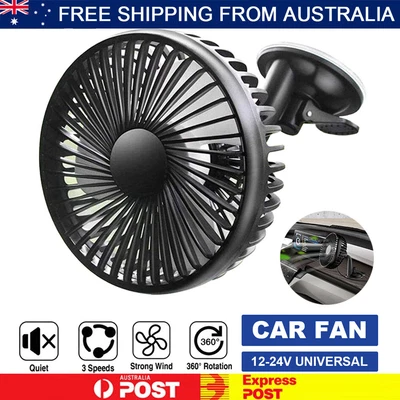 $13.89 • Buy 360° Super Suction Car Fan Mini Van Home Cooler Cooling Desk Fan 12v USB 3 Speed