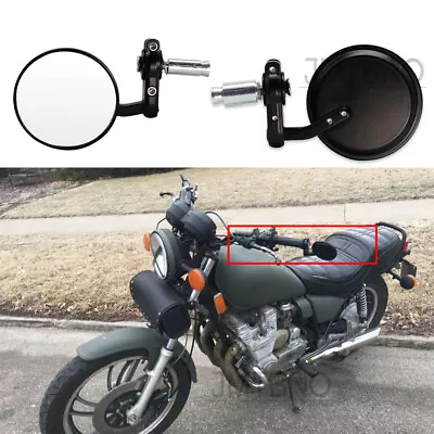 7/8  Motorcycle Round Rear View Handle Bar Mirror For Yamaha YZF R1 R6 Road Star • $16.99