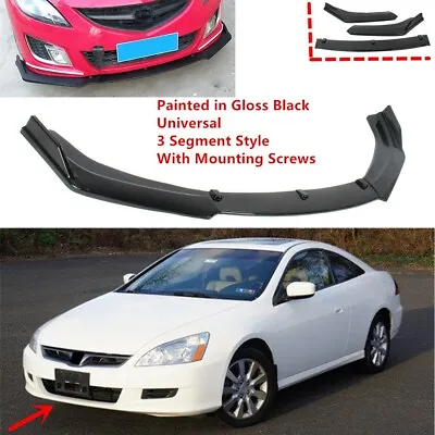 Add-on Universal For Honda Accord 2003-2007 2DR Coupe Front Lip Spoiler Splitter • $53.99