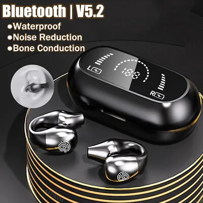 £10.79 • Buy Sport Headset Wireless Bluetooth 5.3 Earbuds Ear Clip Bone Conduction Headphones