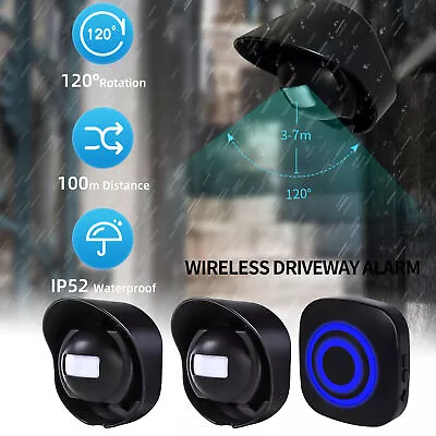 Wireless Driveway Alarm Outdoor Motion Sensor For Home Business Security B8Q6 • $23.91