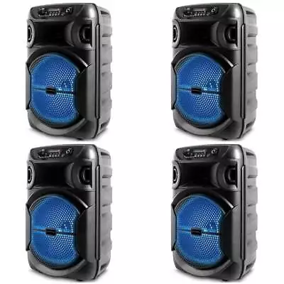 4 Set Technical Pro 8 Inch Portable 1000 Watts Bluetooth Speaker W/ Woofer And • $174.92