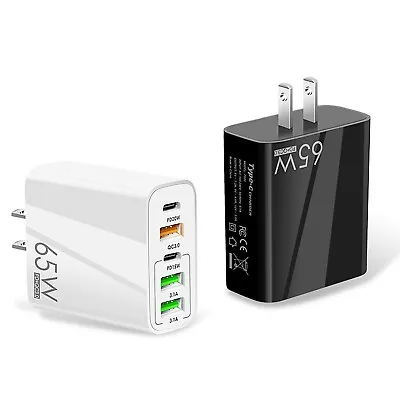 NEW 65W 5-USB Type C Fast Wall Charger PD QC3.0 Adapter For IPhone Samsung • $5.99