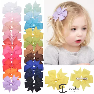 FLOWER & 2 INCH HAIR BOWS Hair Clips Alligator Clip Girls Kids Bulk Baby Shower • $3.99