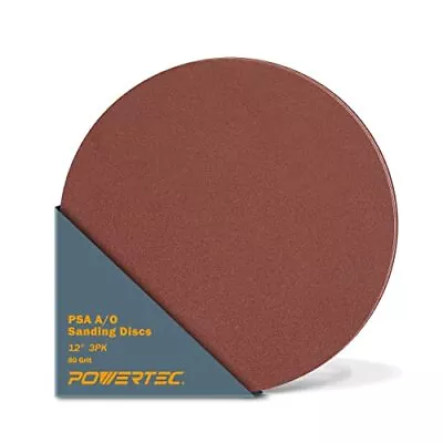 110603 12-Inch PSA 80 Grit Aluminum Oxide Adhesive Sanding Disc 3-Pack • $12.47