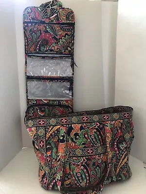 Vera Bradley Get Carried Away Bag Venetian Paisley & Matching Travel Organizer • $89.99