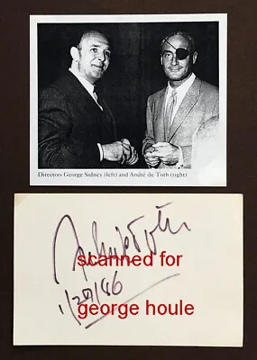  Andre De Toth - Signed - Director - House Of Wax - Vincent Price - 7 Wives • $125