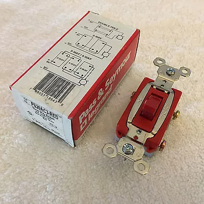 2 - Pass & Seymour PS20AC3-RED HBL-1223R 20A Three 3-Way Switch Red 120/277V • $9.95
