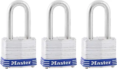 Master Lock Outdoor Padlocks Lock Set With Keys Keyed Alike Padlocks 3 Pack • $18.73