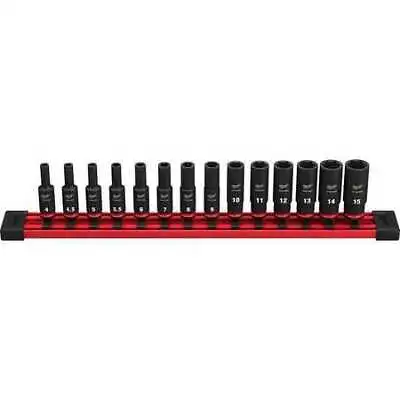 Milwaukee Tool 49-66-7003 1/4 In Drive Impact Socket Set Metric 14 Pc. Pcs • $39.97