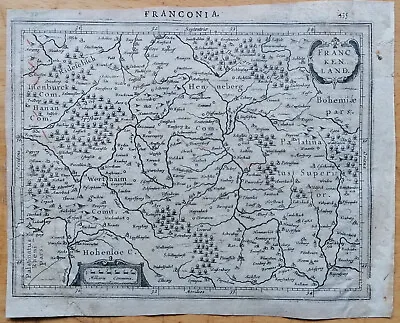 Franken Franconia Germany - Original Map Mercator - 1651 • $25