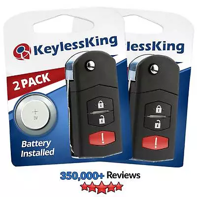 2 Replacement Remote Car Key Fob For Mazda 2 5 CX-7 CX-9 BGBX1T478SKE125-01 • $24.95