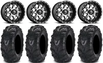 Fuel Nutz Black 14  Wheels 30  Mud Lite II Tires Kawasaki Brute Force IRS • $1474