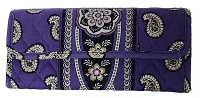 VERA BRADLEY Simply Violet Sleek Wallet Trifold Clutch 4x9 NO STRAP • $15