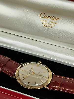 One Of A Kind Vintage Omega Cartier Solid Gold Watch With Box & Paper • $7500