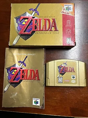 Legend Of Zelda: Ocarina Of Time (Nintendo 64 N64)  Gold Complete In Box Tested • $289.99